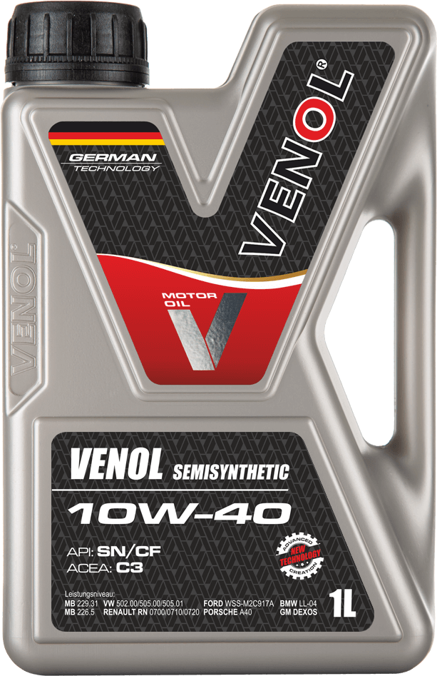 OLEJ_SILNIKOWY VENOL SEMISYNTHETIC SN CF 10W40 C3_1L